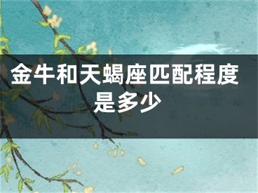 金牛和天蝎座匹配程度是多少