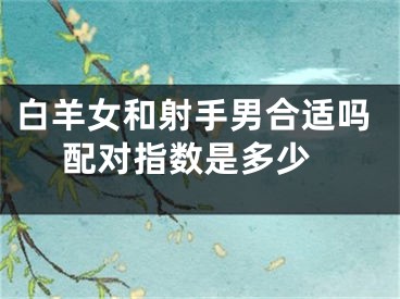 白羊女和射手男合适吗 配对指数是多少
