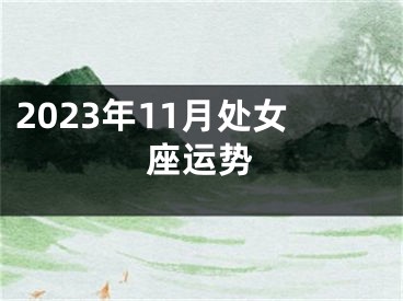 2023年11月处女座运势