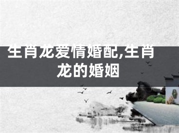 生肖龙爱情婚配,生肖龙的婚姻