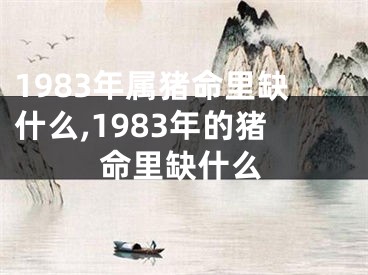 1983年属猪命里缺什么,1983年的猪命里缺什么