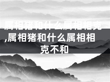属相猪和什么属相相克,属相猪和什么属相相克不和