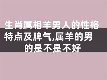 生肖属相羊男人的性格特点及脾气,属羊的男的是不是不好