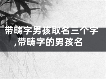 带畴字男孩取名三个字,带畴字的男孩名