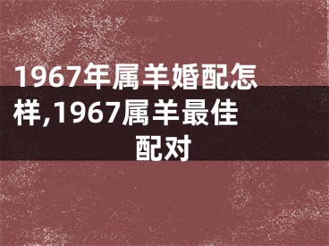1967年属羊婚配怎样,1967属羊最佳配对