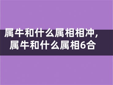 属牛和什么属相相冲,属牛和什么属相6合