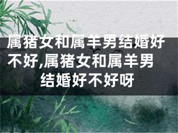 属猪女和属羊男结婚好不好,属猪女和属羊男结婚好不好呀