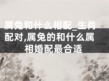 属兔和什么相配_生肖配对,属兔的和什么属相婚配最合适