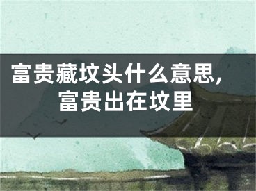 富贵藏坟头什么意思,富贵出在坟里