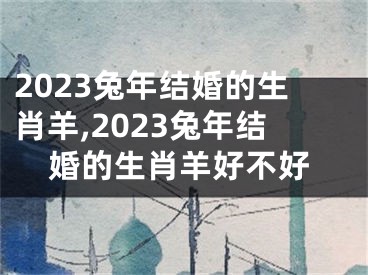 2023兔年结婚的生肖羊,2023兔年结婚的生肖羊好不好