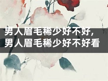 男人眉毛稀少好不好,男人眉毛稀少好不好看