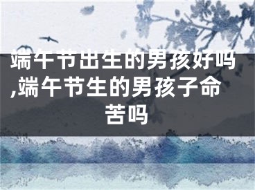 端午节出生的男孩好吗,端午节生的男孩子命苦吗