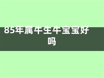 85年属牛生牛宝宝好吗