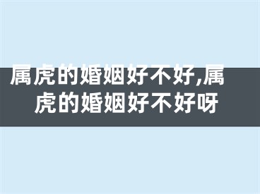 属虎的婚姻好不好,属虎的婚姻好不好呀