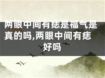 两眼中间有痣是福气是真的吗,两眼中间有痣好吗