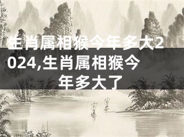 生肖属相猴今年多大2024,生肖属相猴今年多大了