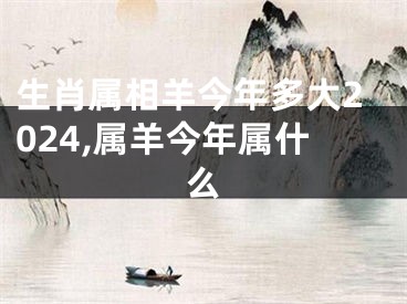 生肖属相羊今年多大2024,属羊今年属什么