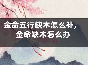 金命五行缺木怎么补,金命缺木怎么办