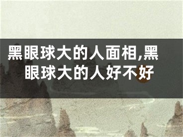 黑眼球大的人面相,黑眼球大的人好不好