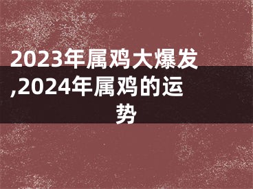 2023年属鸡大爆发,2024年属鸡的运势