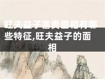 旺夫益子富贵面相有哪些特征,旺夫益子的面相