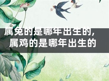 属兔的是哪年出生的,属鸡的是哪年出生的