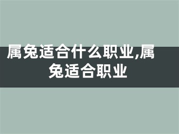 属兔适合什么职业,属兔适合职业