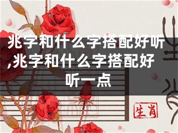 兆字和什么字搭配好听,兆字和什么字搭配好听一点