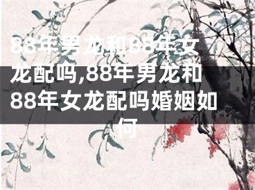 88年男龙和88年女龙配吗,88年男龙和88年女龙配吗婚姻如何