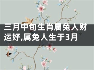三月中旬生肖属兔人财运好,属兔人生于3月
