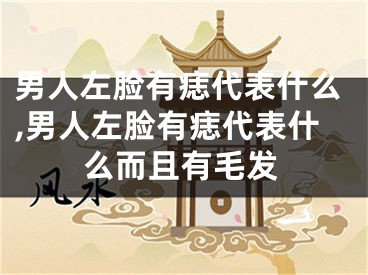 男人左脸有痣代表什么,男人左脸有痣代表什么而且有毛发
