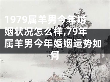 1979属羊男今年婚姻状况怎么样,79年属羊男今年婚姻运势如何