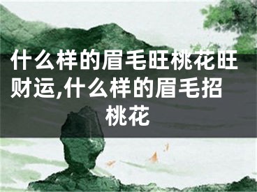 什么样的眉毛旺桃花旺财运,什么样的眉毛招桃花