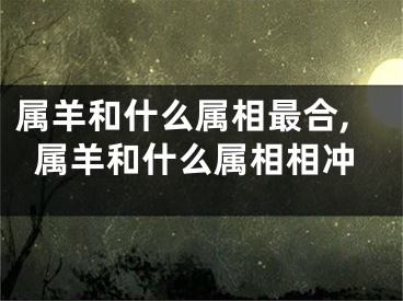 属羊和什么属相最合,属羊和什么属相相冲