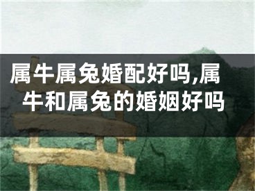 属牛属兔婚配好吗,属牛和属兔的婚姻好吗