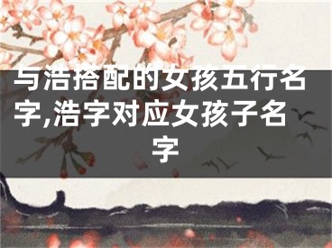 与浩搭配的女孩五行名字,浩字对应女孩子名字