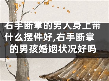 右手断掌的男人身上带什么摆件好,右手断掌的男孩婚姻状况好吗
