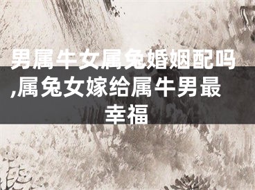男属牛女属兔婚姻配吗,属兔女嫁给属牛男最幸福