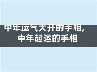 中年运气大开的手相,中年起运的手相