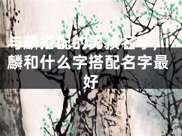 与麟搭配的男孩名字,麟和什么字搭配名字最好