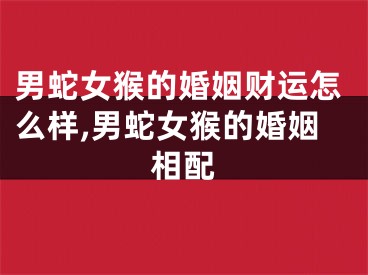 男蛇女猴的婚姻财运怎么样,男蛇女猴的婚姻相配