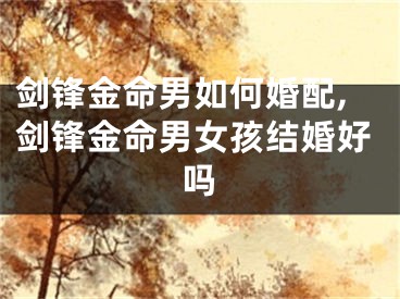 剑锋金命男如何婚配,剑锋金命男女孩结婚好吗