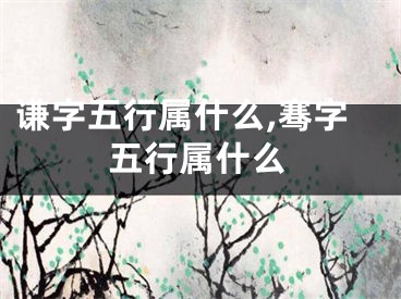 谦字五行属什么,骞字五行属什么