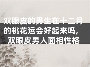 双眼皮的男生在十二月的桃花运会好起来吗,双眼皮男人面相性格