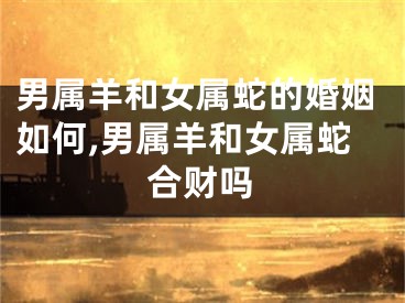 男属羊和女属蛇的婚姻如何,男属羊和女属蛇合财吗