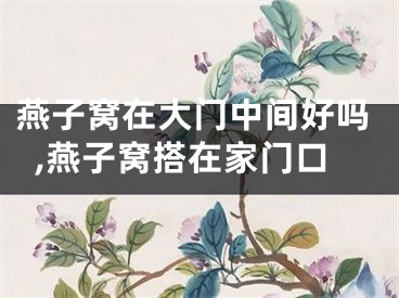 燕子窝在大门中间好吗,燕子窝搭在家门口