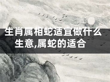 生肖属相蛇适宜做什么生意,属蛇的适合