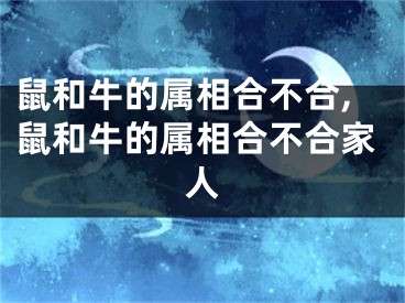 鼠和牛的属相合不合,鼠和牛的属相合不合家人