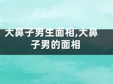 大鼻子男生面相,大鼻子男的面相
