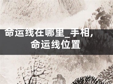 命运线在哪里_手相,命运线位置